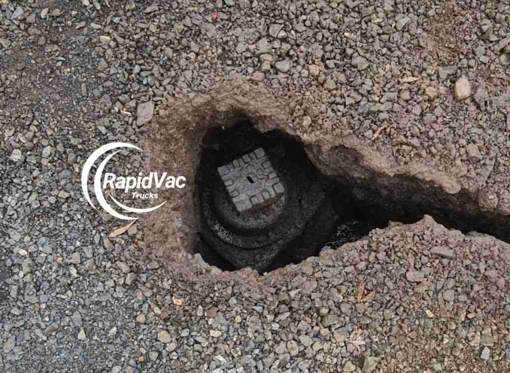 Vacuum truck creating narrow trenches for new underground utility lines in Gold Coast.